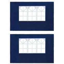 YOUTHUP Paroi De Tente De Réception 2 Pcs Avec Fenêtre PE Bleu