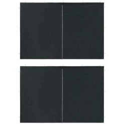 YOUTHUP Paroi De Tente De Réception 2pcs Fermeture éclair PE Anthracite