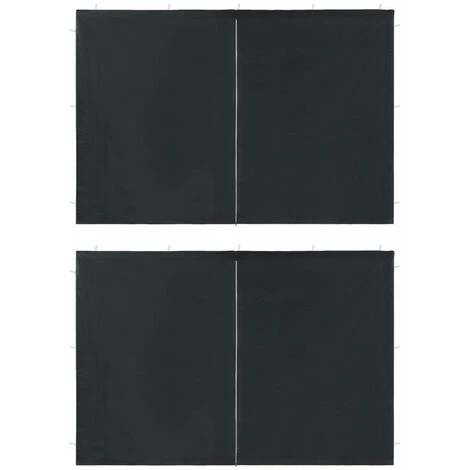 YOUTHUP Paroi De Tente De Réception 2pcs Fermeture éclair PE Anthracite 3 YOUTHUP Paroi De Tente De Réception 2pcs Fermeture éclair PE Anthracite