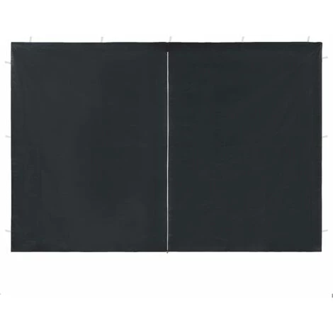 YOUTHUP Paroi De Tente De Réception 2pcs Fermeture éclair PE Anthracite 4 YOUTHUP Paroi De Tente De Réception 2pcs Fermeture éclair PE Anthracite - Image 2
