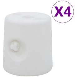YOUTHUP Poids De Tonnelle 4 Pcs PE Blanc