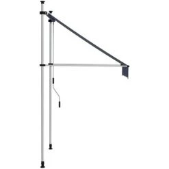 YOUTHUP Auvent Rétractable Manuel 100 Cm Rayures Bleues Et Blanches - Bleu 9 YOUTHUP Auvent Rétractable Manuel 100 Cm Rayures Bleues Et Blanches - Bleu -Tente de réception Soldes 51858575 3