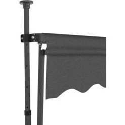 YOUTHUP Auvent Manuel Rétractable Avec LED 150 Cm Anthracite - Gris -Tente de réception Soldes 51858590 4