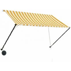 YOUTHUP Auvent Rétractable Avec LED 250x150 Cm Jaune Et Blanc - Jaune -Tente de réception Soldes 51858645 3