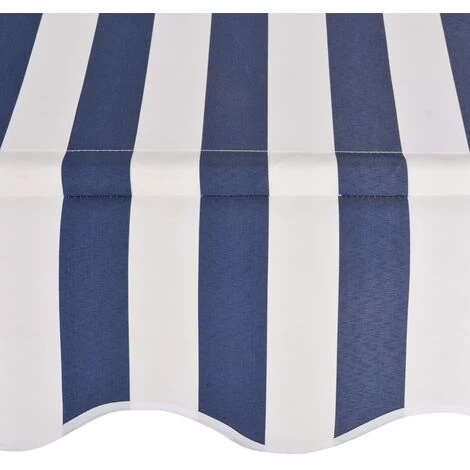 YOUTHUP Auvent Rétractable Manuel 400 Cm Rayures Bleues Et Blanches - Bleu 6 YOUTHUP Auvent Rétractable Manuel 400 Cm Rayures Bleues Et Blanches - Bleu - Image 4