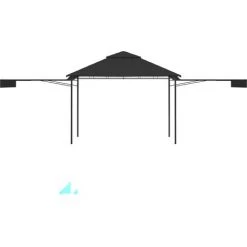 YOUTHUP Belvédère Et Double Toits étentus 3x3x2,75 M Anthracite 180g/m2 - Gris -Tente de réception Soldes 51868483 4