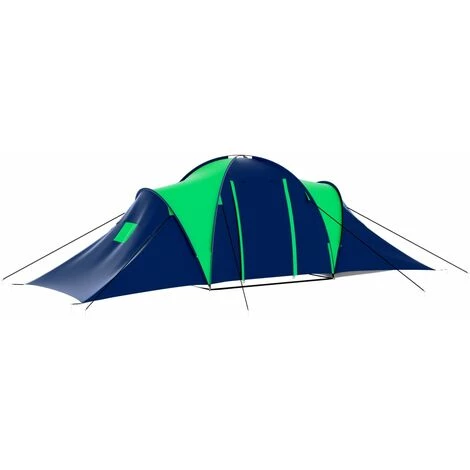 YOUTHUP Tente De Camping 9 Personnes Bleu Et Vert - Multicolore 4 YOUTHUP Tente De Camping 9 Personnes Bleu Et Vert - Multicolore – Image 2
