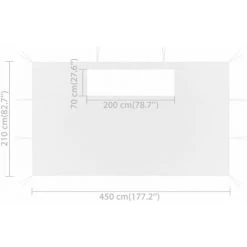 YOUTHUP Parois Latérales De Belvédère Avec Fenêtres 2 Pcs Blanc - Blanc -Tente de réception Soldes 51885228 5