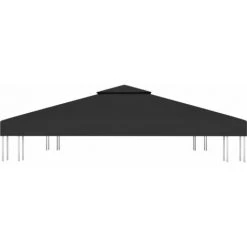 YOUTHUP Toile De Toit De Belvédère 2 Niveaux 310 G/m² 3x3 M Noir - Noir 9 YOUTHUP Toile De Toit De Belvédère 2 Niveaux 310 G/m² 3x3 M Noir - Noir -Tente de réception Soldes 51885637 3