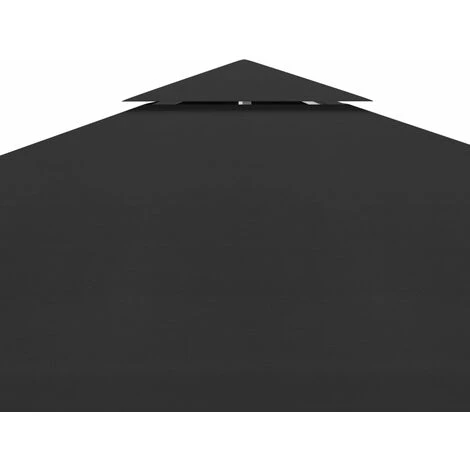 YOUTHUP Toile De Toit De Belvédère 2 Niveaux 310 G/m² 3x3 M Noir - Noir 6 YOUTHUP Toile De Toit De Belvédère 2 Niveaux 310 G/m² 3x3 M Noir - Noir - Image 4