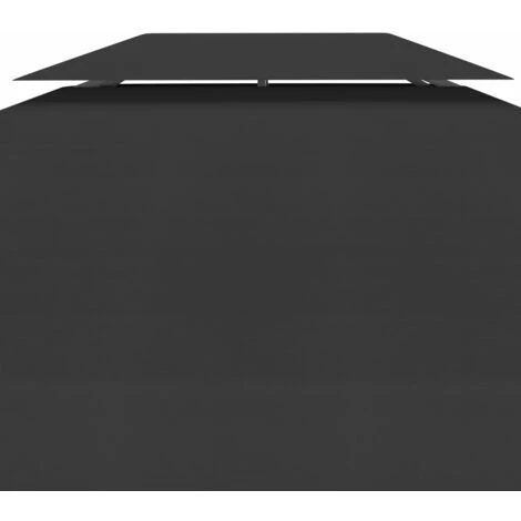 YOUTHUP Toile De Toit De Belvédère 2 Niveaux 310 G/m² 4x3 M Noir - Noir 6 YOUTHUP Toile De Toit De Belvédère 2 Niveaux 310 G/m² 4x3 M Noir - Noir - Image 4