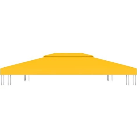 YOUTHUP Toile De Toit De Belvédère 2 Niveaux 310 G/m² 4x3 M Jaune - Jaune 5 YOUTHUP Toile De Toit De Belvédère 2 Niveaux 310 G/m² 4x3 M Jaune - Jaune - Image 3