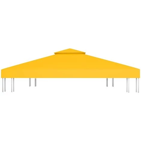 YOUTHUP Toile De Toit De Belvédère 2 Niveaux 310 G/m² 4x3 M Jaune - Jaune 6 YOUTHUP Toile De Toit De Belvédère 2 Niveaux 310 G/m² 4x3 M Jaune - Jaune - Image 4