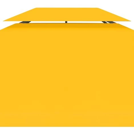 YOUTHUP Toile De Toit De Belvédère 2 Niveaux 310 G/m² 4x3 M Jaune - Jaune 7 YOUTHUP Toile De Toit De Belvédère 2 Niveaux 310 G/m² 4x3 M Jaune - Jaune - Image 5