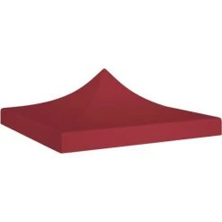 YOUTHUP Toit De Tente De Réception 3x3 M Bordeaux 270 G/m² - Rouge