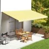 YOUTHUP Tissu De Remplacement Pour Auvent Jaune Et Blanc 6x3,5 M -Tente de réception Soldes 51889316 1