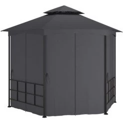 YOUTHUP Belvédère Avec Parois 3,1x2,7 M Anthracite - Anthracite 9 YOUTHUP Belvédère Avec Parois 3,1x2,7 M Anthracite - Anthracite -Tente de réception Soldes 51889606 3
