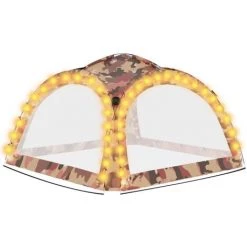 YOUTHUP Tente De Réception Avec LED Et 4 Parois 3,6x3,6x2,3m Camouflage - Multicolore 10 YOUTHUP Tente De Réception Avec LED Et 4 Parois 3,6x3,6x2,3m Camouflage - Multicolore -Tente de réception Soldes 51889918 4