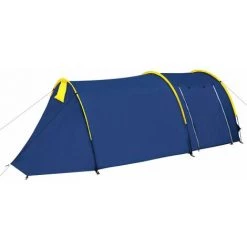 YOUTHUP Tente De Camping Pour 4 Personnes Bleu Marine/jaune