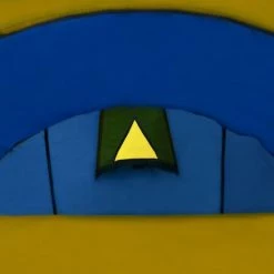 YOUTHUP Tente De Camping Pour 4 Personnes Bleu Marine/jaune -Tente de réception Soldes 51890055 5