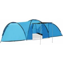 YOUTHUP Tente Igloo De Camping 650x240x190 Cm 8 Personnes Bleu