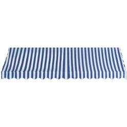 Topdeal Auvent De Bistro 350x120 Cm Bleu Et Blanc 10 Topdeal Auvent De Bistro 350x120 Cm Bleu Et Blanc -Tente de réception Soldes 52082325 4