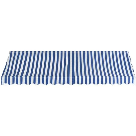 Topdeal Auvent De Bistro 350x120 Cm Bleu Et Blanc 6 Topdeal Auvent De Bistro 350x120 Cm Bleu Et Blanc - Image 4