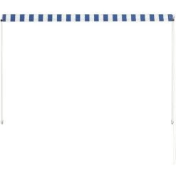 Topdeal Auvent Rétractable 200x150 Cm Bleu Et Blanc 11 Topdeal Auvent Rétractable 200x150 Cm Bleu Et Blanc -Tente de réception Soldes 52082335 5