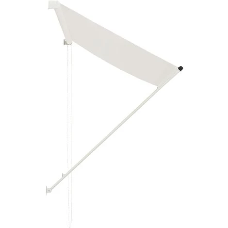 Topdeal Auvent Rétractable 150x150 Cm Crème 5 Topdeal Auvent Rétractable 150x150 Cm Crème - Image 3