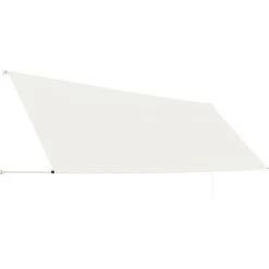 Topdeal Auvent Rétractable 400x150 Cm Crème -Tente de réception Soldes 52082354 4