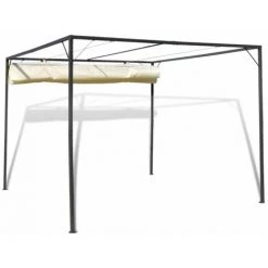 Topdeal Chapiteau De Jardin Avec Auvent Rétractable -Tente de réception Soldes 52090300 4