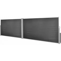 Topdeal Auvent Latéral Rétractable Noir 160 X 600 Cm -Tente de réception Soldes 52090583 3