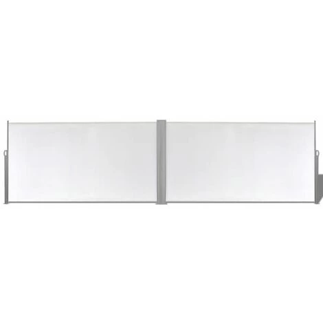 Topdeal Auvent Latéral Rétractable 160x600 Cm Crème 4 Topdeal Auvent Latéral Rétractable 160x600 Cm Crème - Image 2