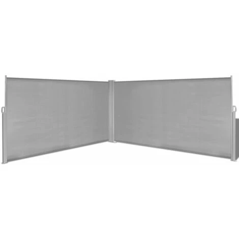 Topdeal Auvent Latéral Rétractable 160x600 Cm Gris 3 Topdeal Auvent Latéral Rétractable 160x600 Cm Gris