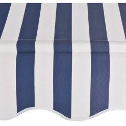 Topdeal Auvent Rétractable Manuel 300 Cm Rayures Bleues Et Blanches 9 Topdeal Auvent Rétractable Manuel 300 Cm Rayures Bleues Et Blanches -Tente de réception Soldes 52090851 3