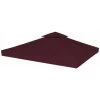 Topdeal Toile Supérieure Double De Belvédère 310 G/m² 3x3 M Bordeaux -Tente de réception Soldes 52091228 1