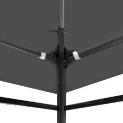 Topdeal Toile Supérieure De Belvédère 310 G / M² 4 X 3 M Gris -Tente de réception Soldes 52091238 5