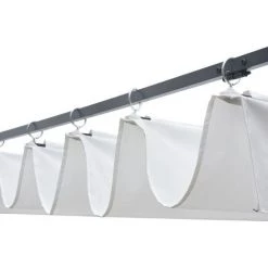 Topdeal Tonnelle Avec Toit Résine Tressée 400x400x200cm Marron Et Crème 7 Topdeal Tonnelle Avec Toit Résine Tressée 400x400x200cm Marron Et Crème -Tente de réception Soldes 52091243 3