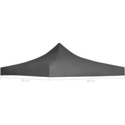 Topdeal Toit De Tente De Réception 3 X 3 M Anthracite -Tente de réception Soldes 52091293 4