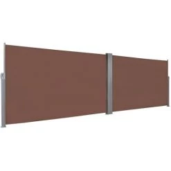 Topdeal Auvent Latéral Rétractable 160 X 600 Cm Marron -Tente de réception Soldes 52093648 3