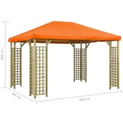 Topdeal Belvédère 4x3 M Orange FF3054493_FR -Tente de réception Soldes 52096789 5