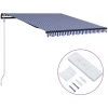 Topdeal Auvent Rétractable Automatique 350x250 Cm Bleu Et Blanc FF3055260_FR -Tente de réception Soldes 52096900 1
