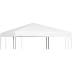 Topdeal Toile De Toit De Belvédère 270 G/m² 3x3 M Blanc FF312080_FR -Tente de réception Soldes 52099987 5