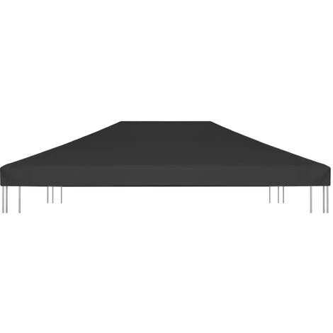 Topdeal Toile De Toit De Belvédère 270 G/m² 4x3 M Noir FF312081_FR 7 Topdeal Toile De Toit De Belvédère 270 G/m² 4x3 M Noir FF312081_FR - Image 5