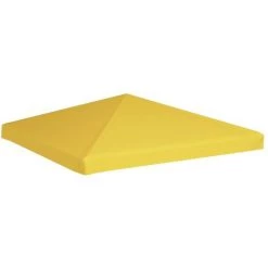 Topdeal Toile De Toit De Belvédère 270 G/m² 3x3 M Jaune FF312079_FR