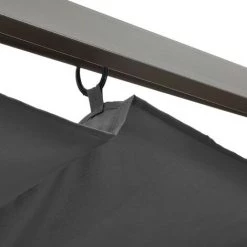Topdeal Pergola Avec Toit Rétractable Anthracite 3x3 M Acier 180 G/m² FF312226_FR -Tente de réception Soldes 52100021 5