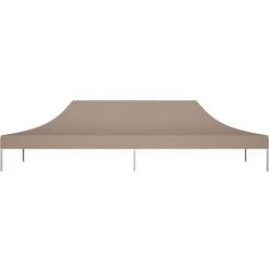 Topdeal Toit De Tente De Réception 6x3 M Taupe 270 G/m² FF315330_FR -Tente de réception Soldes 52100796 3