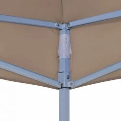 Topdeal Toit De Tente De Réception 6x3 M Taupe 270 G/m² FF315330_FR -Tente de réception Soldes 52100796 5