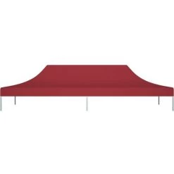 Topdeal Toit De Tente De Réception 6x3 M Bordeaux 270 G/m² FF315331_FR -Tente de réception Soldes 52100801 3
