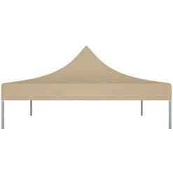Topdeal Toit De Tente De Réception 4,5x3 M Beige 270 G/m² FF315366_FR -Tente de réception Soldes 52100823 4